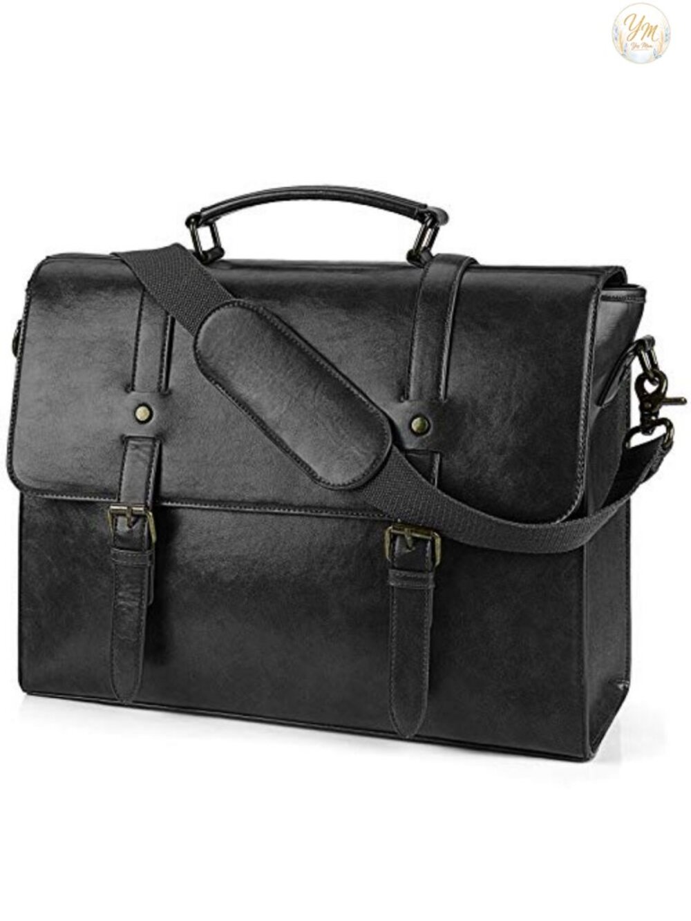 Vintage Leather 15.6 Inch Messenger Bag Laptop Briefcase